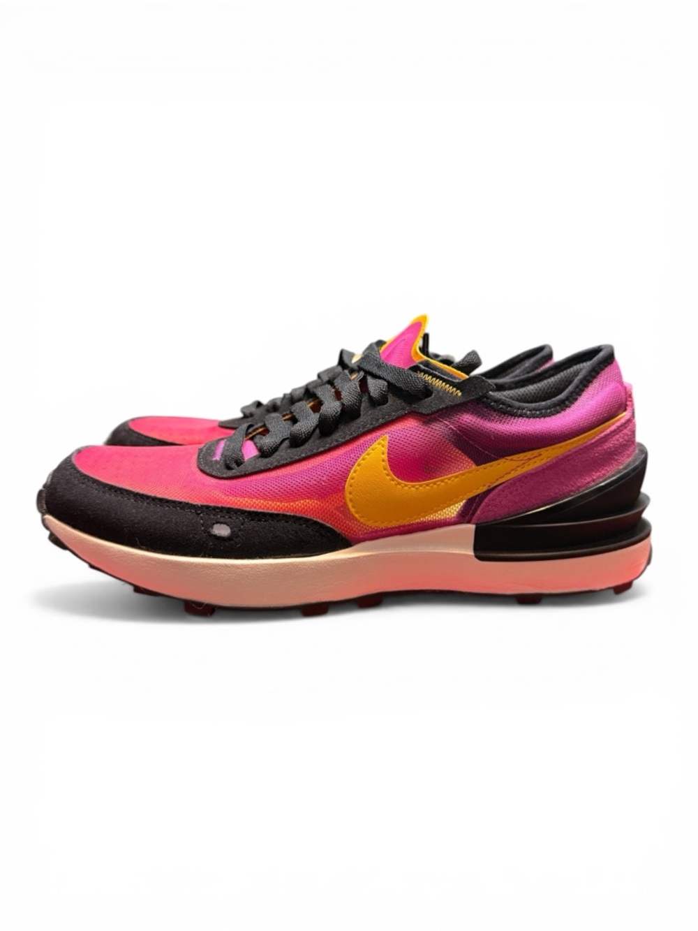 Nike Big Kids  Hot Pink & Yellow Swoosh Running Sneakers